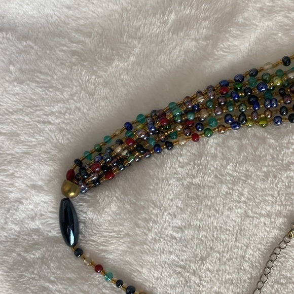 Beaded multicoloured necklace - Picture 11 of 12